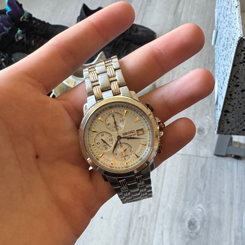 Seiko Two-Tone Chronograph Watch